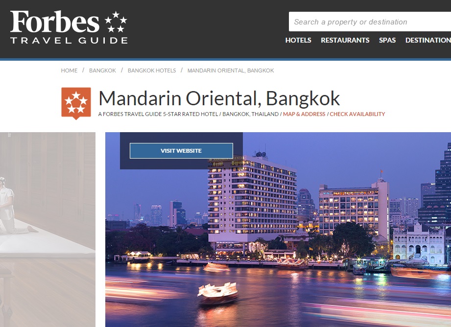 Forbes Mandarin Oriental Bangkok