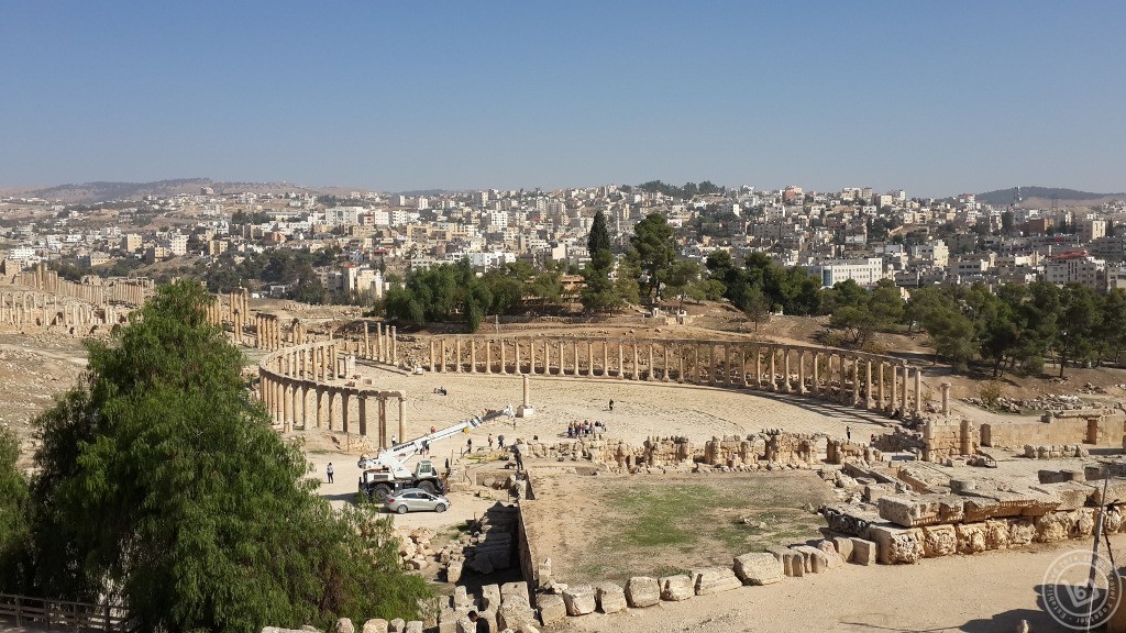 ภาพมุมสูงของเมืองเก่า Jerash
