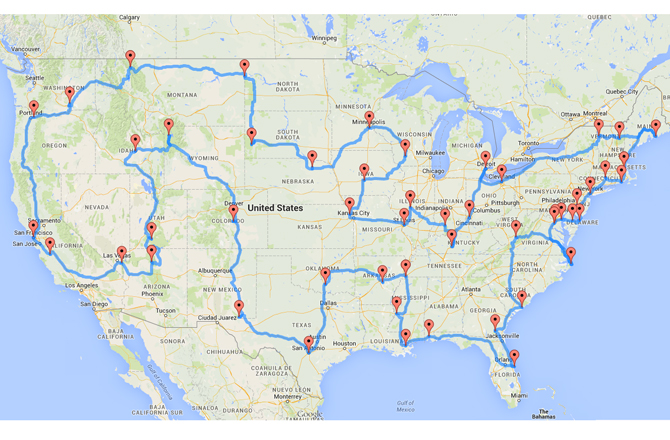 The optimal road trip across the U.S. - Randal  Olson