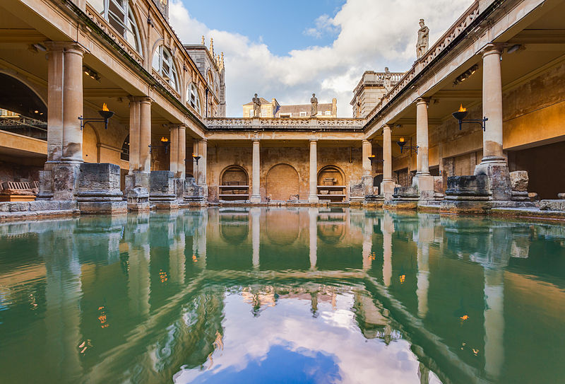 โรงอาบน้ำของชาวโรมันที่เมืองบาธ - ภาพจาก Wikipedia
