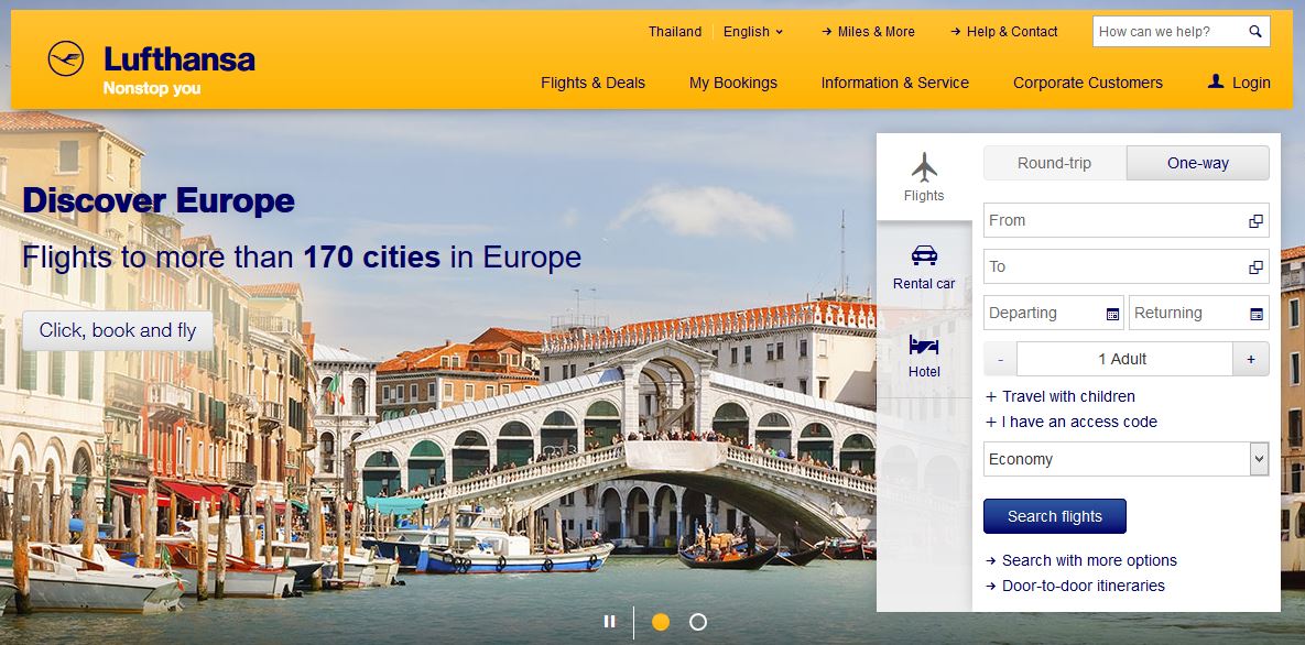 Lufthansa Website