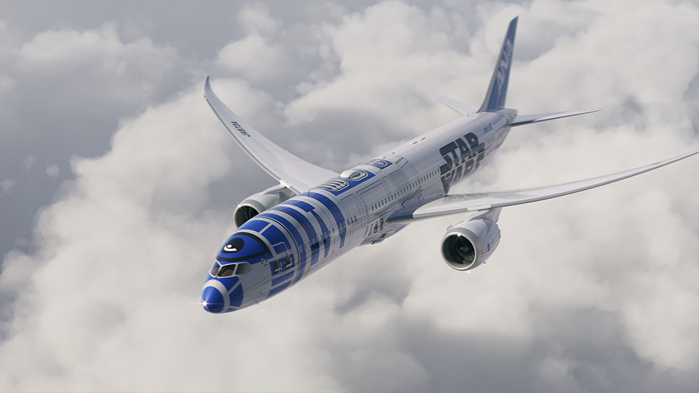 เครื่องบินลาย Star Wars R2-D2 ของ ANA