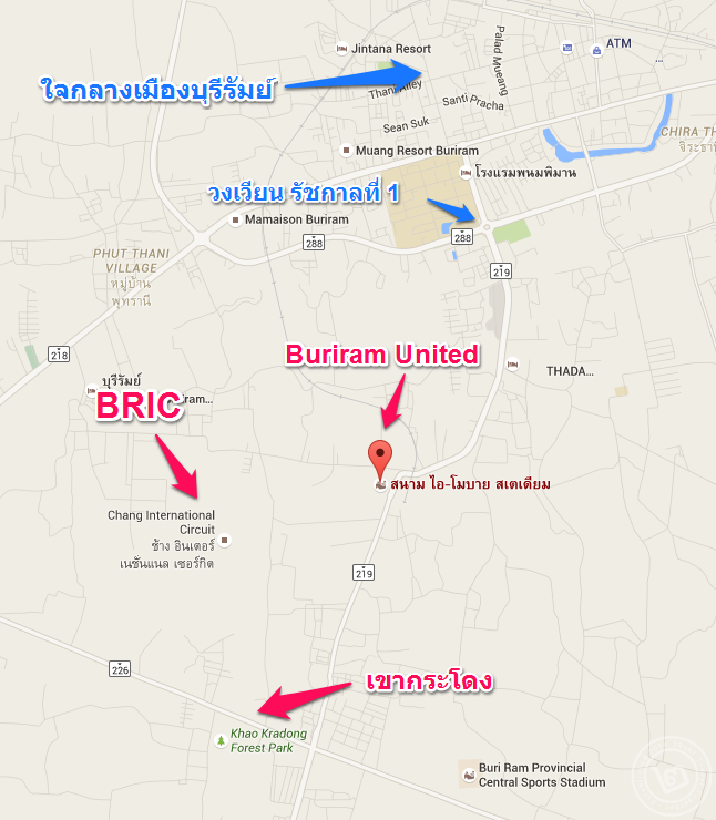 Buriram United Stadium Map