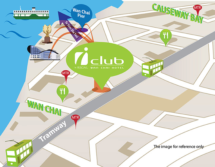 iclub Wan Chai Map