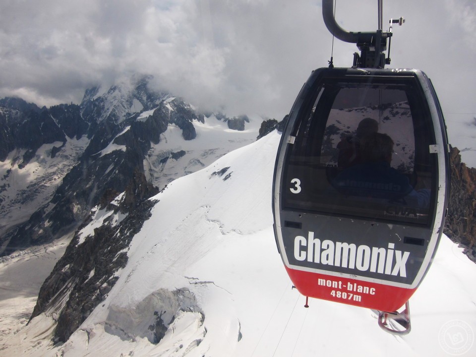 ขี้นกระเช้าชมภูเขามงต์บลังที่เมือง Chamonix