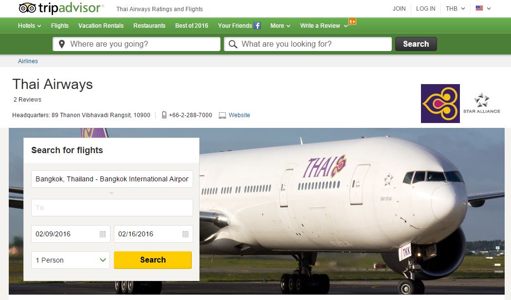 Thai Airways Tripadvisor