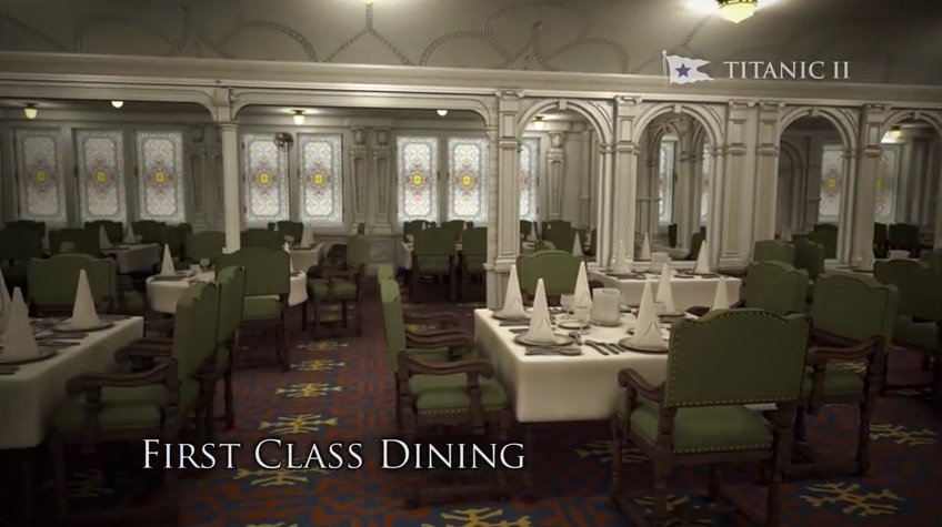 ห้องรับประทานอาหารของผู้โดยสารชั้นหนึ่งบนเรือ Titanic 2 
