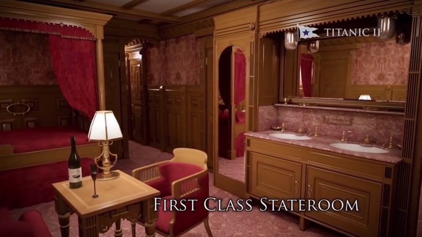 ห้องนอนสำหรับผู้โดยสารชั้นหนึ่งบนเรือ Titanic 2 