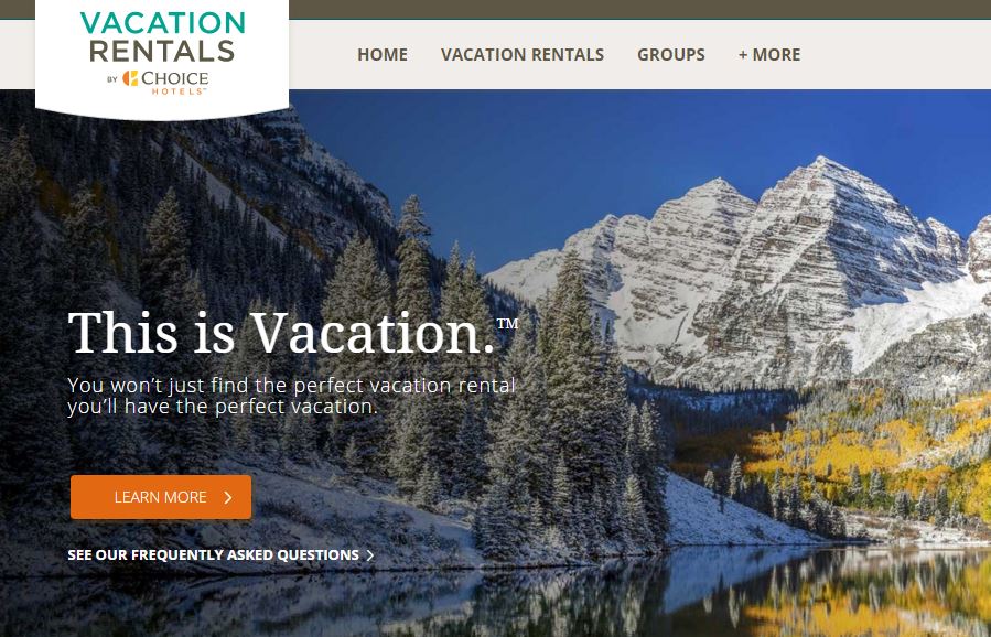 เว็บไซต์ Vacation Rentals by Choice