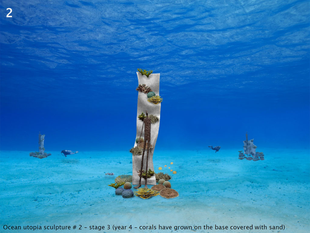 ประติมากรรมใต้ทะเลที่หาดเต่าทอง เกาะเต่า Ocean Utopia - ชิ้นที่ 2