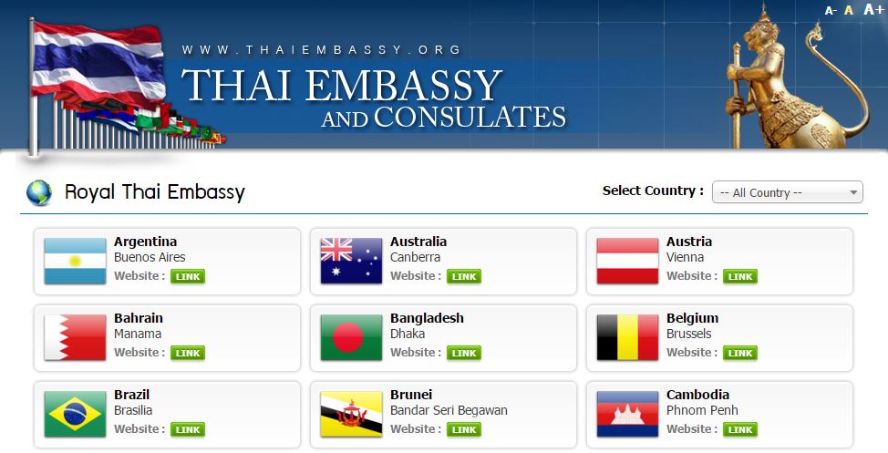 ThaiEmbassy.org รวมข้อมูลสถานทูตไทยทั่วโลก