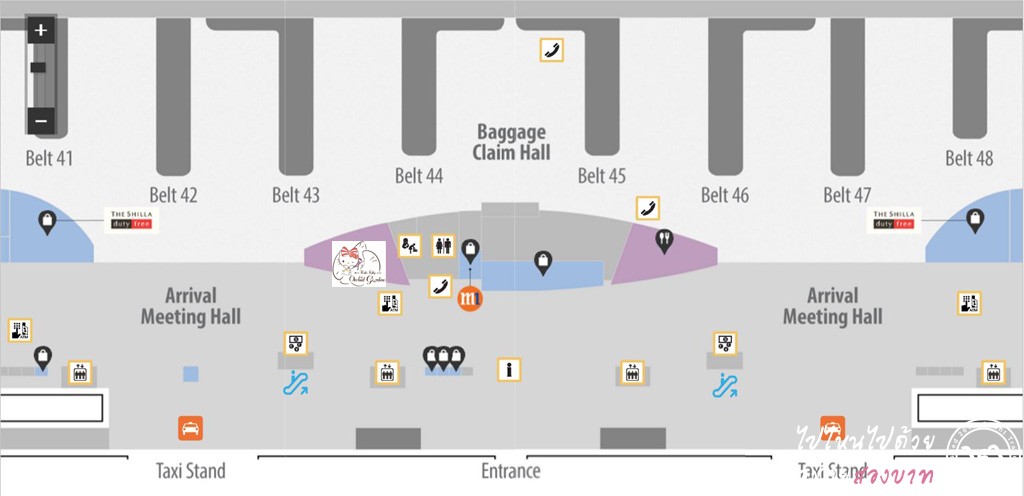 แผนที่ Hello Kitty Cafe สนามบินชางงี สิงคโปร์