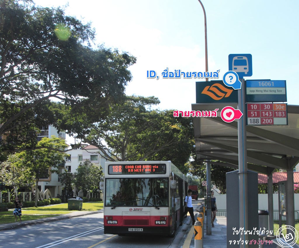 ป้ายรถเมล์สิงคโปร์ : ภาพจาก Flickr - yuichirock