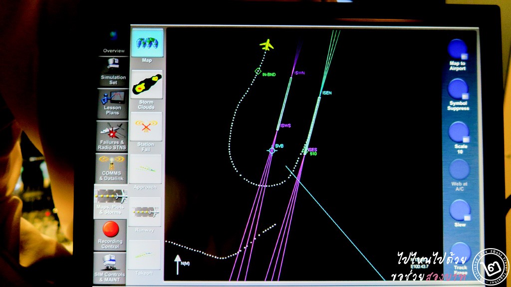 หน้าจอ Monitor การบินของครูฝึกอาวุโส เพื่อใช้ประเมินผลนักบิน