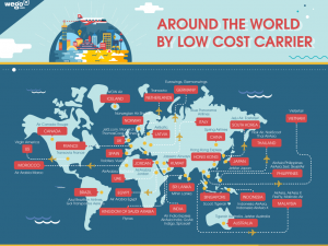 แผนที่สายการบิน low cost airlines ทั่วโลก