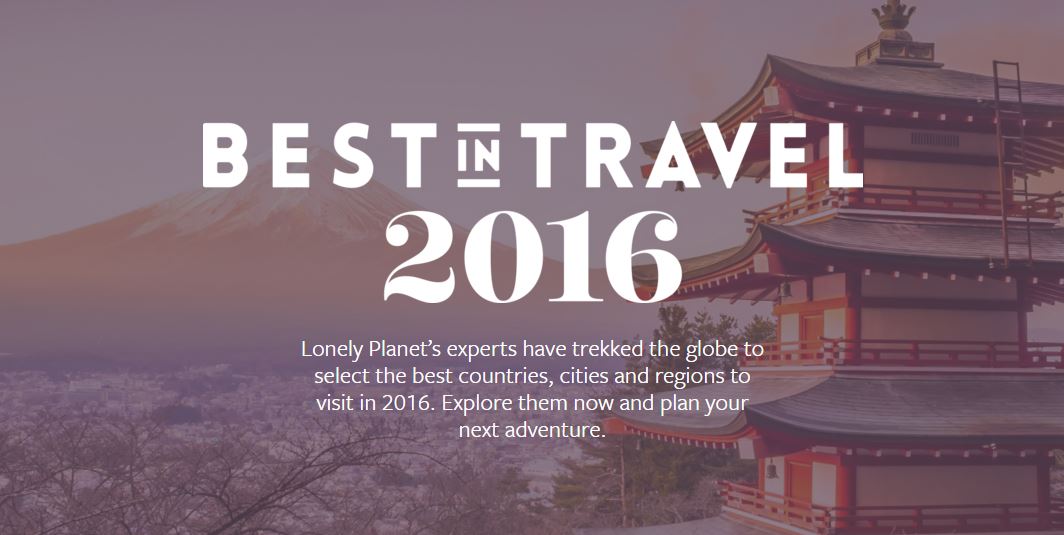 Lonely Planet Best in Travel 2016
