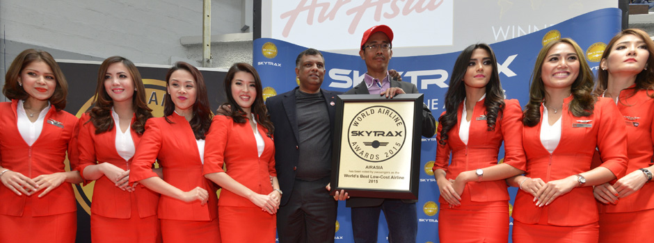 AirAsia รับมอบรางวัล Best Low Cost 2015 – ภาพจาก SkyTrax