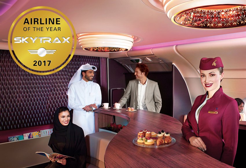อันดับสายการบินโลก Skytrax ปี 2017 Qatar คว้าแชมป์ การบินไทยชนะหมวด Economy