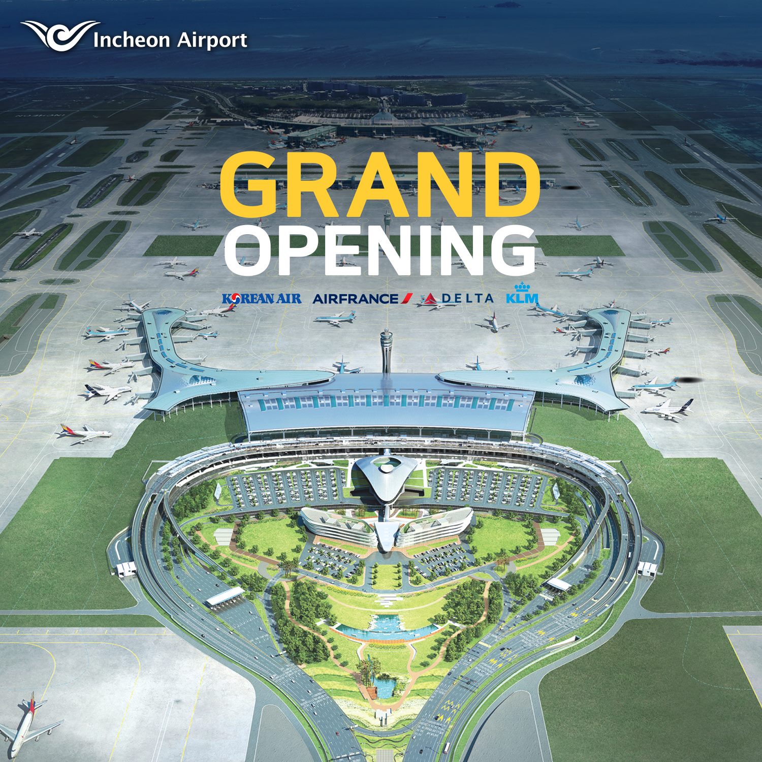 สนามบินอินชอน ประเทศเกาหลีใต้ เปิดอาคาร Terminal 2 แล้ว